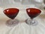 SALE! Anchor Hocking Ruby Red Bubble-footed Dessert Cups - gorgeous Carousel 1
