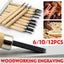 Wood Carving Hand Chisel Woodworking Tool Woodworkers Gouges 12pcs set Carousel 4