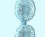 3000 MAh Portable Handheld Folding Double Head Fan Desktop Hanging Neck Carousel 2