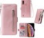 Moto E7 power PU leather wallet case card slots zip side magnet RG Carousel 1