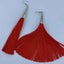 Long Silk Tassel Earrings 14cm "Bolero" (Red) Carousel 3