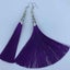 Long Silk Tassel Earrings 14cm "Bolero" (Purple) Carousel 3