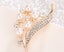 Women Flower Faux Pearl Brooch Fashion Brooch Jewelry - WHITE Carousel 4