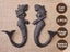 Cast Iron Mermaid Wall Hooks Vintage Rustic Wall Hanger (Set of 2) Carousel 1