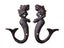 Cast Iron Mermaid Wall Hooks Vintage Rustic Wall Hanger (Set of 2) Carousel 2