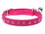 Adjustable Pet Collar with Bling Rhinestone and Bell for Cat Small Dog Rose Red Carousel 1