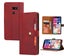 Lg G8 thin Q pu leather wallet case front pocket magnetic closure wine Carousel 1