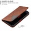 Moto Z2 play PU leather slim flip case patterned collage style brown Carousel 3
