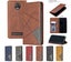 Moto Z2 play PU leather slim flip case patterned collage style brown Carousel 1