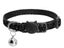 Adjustable Pet Collar with Shiny Ribbon Nylon and Bell for Cat Black Carousel 1