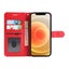 Vivo X60 pro full grain finish pu leather wallet case card & stand red Carousel 3