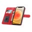 Vivo X60 pro full grain finish pu leather wallet case card & stand red Carousel 4
