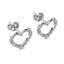 18K White Gold Heart Crystal Stud Earrings "Sylvia" Carousel 6