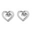 18K White Gold Heart Crystal Stud Earrings "Sylvia" Carousel 7