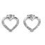 18K White Gold Heart Crystal Stud Earrings "Sylvia" Carousel 4