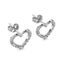 18K White Gold Heart Crystal Stud Earrings "Sylvia" Carousel 8