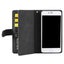 Galaxy A30 all in one Suede wallet case front zip pocket lanyard black Carousel 7