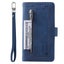 Redmi 10 all in one Suede wallet case front zip pocket lanyard navy Carousel 3