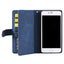 Redmi 10 all in one Suede wallet case front zip pocket lanyard navy Carousel 7
