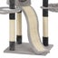 vidaXL Cat Tree with Sisal Scratching Posts Grey 145 cm Carousel 5