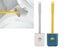 2X Soft TPR Toilet Brush with Holder Home Bedroom Cleaning Tools Cloud Blue Grey Carousel 1