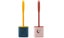 2X Soft TPR Toilet Brush with Holder Home Bedroom Cleaning Tools Moon Blue Pink Carousel 2