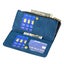 Nokia 2.2 suede wallet butterfly emobssed 9 card zip pocket navy Carousel 4