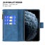 Nokia 2.2 suede wallet butterfly emobssed 9 card zip pocket navy Carousel 5