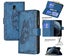Nokia 2.2 suede wallet butterfly emobssed 9 card zip pocket navy Carousel 1