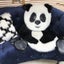 Panda Print Rug Faux Fur Area Rug Cowhide Animal Mat Cute Carpet 35.4"x47.2" Carousel 3