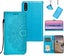 Galaxy a01 embossed PU leather wallet case mandala totem blue Carousel 1