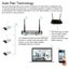 Saqicam 8CH HD Wireless NVR CCTV System 1.3MP Outdoor IR Night Vision Camera Carousel 7