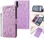 Galaxy A70 embossed PU leather wallet case floral purple Carousel 1