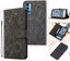 Oppo Reno4 pro 5G embossed PU leather wallet case floral charcoal Carousel 1