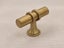 TBar Circular Cabinet Door and Drawer Handles 50mm Brushed Brass Carousel 1