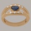 Rose Gold Sapphire & Cubic Zirconia Womens Band Ring - Full 14k UK Hallmark Carousel 1
