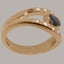 Rose Gold Sapphire & Cubic Zirconia Womens Band Ring - Full 14k UK Hallmark Carousel 2