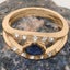 Rose Gold Sapphire & Cubic Zirconia Womens Band Ring - Full 14k UK Hallmark Carousel 4