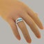 White Gold Natural Turquoise & Diamond Womens Band Ring - Full 14k UK Hallmark Carousel 5