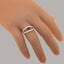 Rose Gold Amethyst & Cubic Zirconia Womens Band Ring - Full 14k UK Hallmark Carousel 5