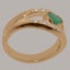 Rose Gold Natural Emerald & Pearl Womens Band Ring - Full 14k UK Hallmark Carousel 2
