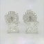 NEW 14k White Gold 1.06ctw Square Princess Brilliant Cut Diamond Stud Earrings Carousel 9