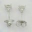 NEW 14k White Gold 1.06ctw Square Princess Brilliant Cut Diamond Stud Earrings Carousel 5