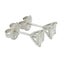 NEW 14k White Gold 1.06ctw Square Princess Brilliant Cut Diamond Stud Earrings Carousel 3