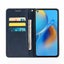 Redmi K50 PU leather slim flip case concealed magnet navy Carousel 4