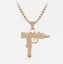 Machine Gun Necklace (Rose Gold) Carousel 1