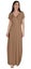 Inkmeso Wrap Style Jersey Maxi Dress Gathered Waist Summer Casual Classic Long Carousel 4