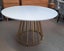 CLEARANCE - Queta Round Dining Table Dia120 - MDF - Black Top - GOLD Base Carousel 5
