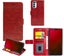 Oppo Reno 5 pro 5G pu leather wallet case cowhide finish card back buckle wine Carousel 1