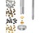 Leather Rivets Double Cap Rivets Kits 360PCS Carousel 8